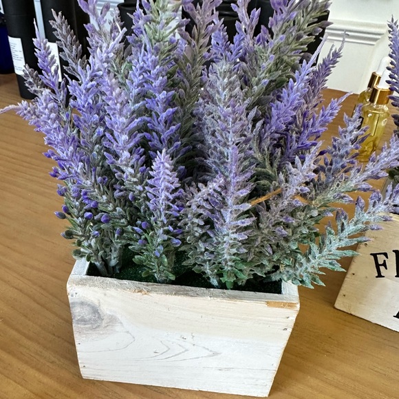 Faux Lavender Box Arrangement, Set of 4 - Picture 4 of 4